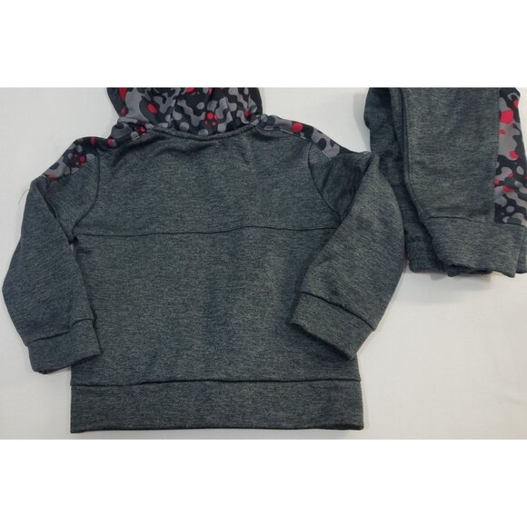 Athletic Works Toddler Tracksuit Gray Red Camo 24 mos DigiCamo Pants Jacket Hood - Picture 9 of 15